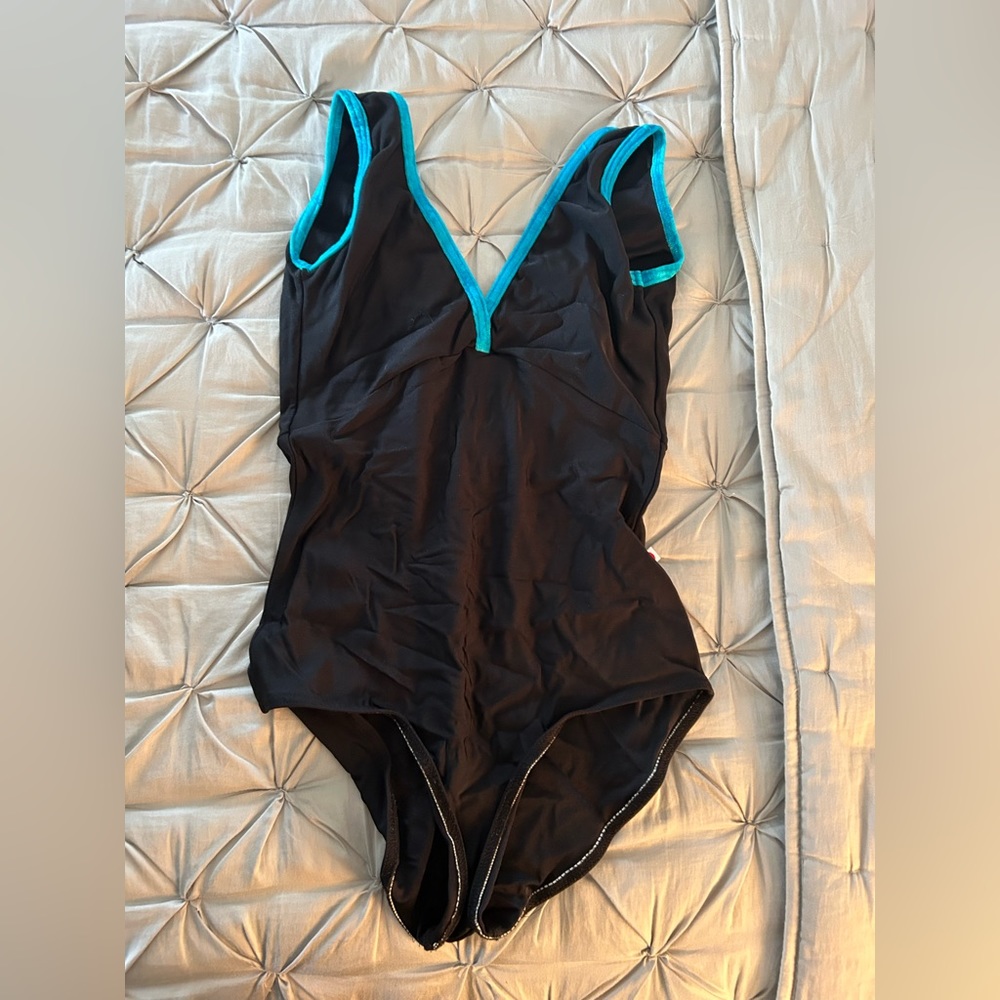 Black and blue Yumiko leotard